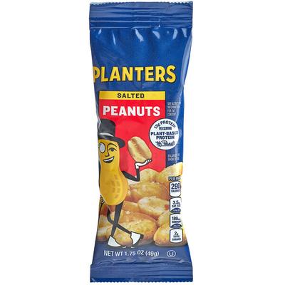 Planters Roasted Salted Peanuts 1.75 oz. Pouch - 48/Case