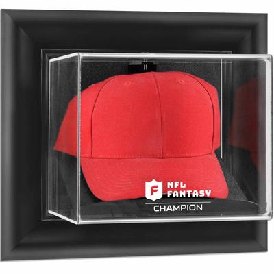 Black Framed NFL Fantasy Football Champion Wall-Mountable Cap Team Logo Display Case