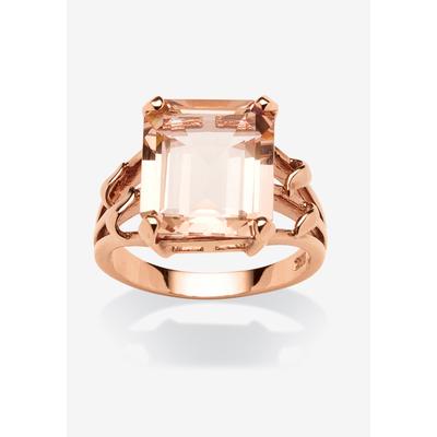 Women's Rose Gold-Plated & Sterling Silver Cocktail Ring by PalmBeach Jewelry in Rose (Size 7)