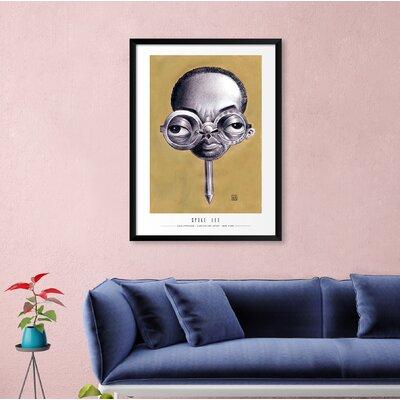 Artography Limited 'Spike Lee' Framed Drawing Print Poster Paper in Gray Yellow | 25 H x 19 W x 1.25 D in | Wayfair DS0003_P-1824F