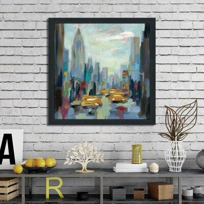 Wrought Studio™ 'Manhattan Sketches I' Acrylic Painting Print Plastic/Acrylic in Blue/Gray | 27.5 H x 27.5 W x 0.75 D in | Wayfair