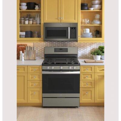 GE Appliances GE® 30" Free-Standing Gas Convection Range w/ No Preheat Air Fry in Black/Brown | 47.25 H x 30 W x 28.75 D in | Wayfair JGB735EPES
