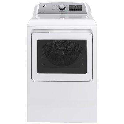 GE Appliances Smart Laundry Appliances GE Smart 7.4 cu. ft. High Efficiency Gas Dryer w/ Sensor Dry Steam Dry Reversible Door in White | Wayfair