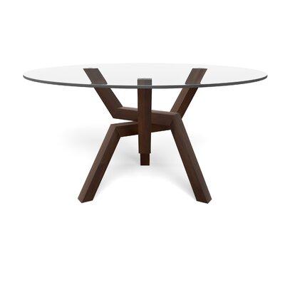 Brayden Studio® Bourbana Pedestal Dining Table Wood/Glass in Brown, Size 29.0 H x 48.0 W x 48.0 D in | Wayfair C29CD6CF8C004E30969270259BC9E7DF