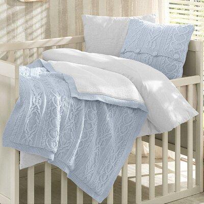 Greyleigh™ Baby & Kids Creedmoor 6 - Piece Crib Bedding Set Wool/Cotton/Synthetic Fabric in Blue, Size 47.0 W in | Wayfair
