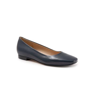 Women's Honor Slip On Flat by Trotters in Navy (Size 10 1/2 M)