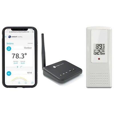 Ambient Weather Smart Home Weather Station Wifi Module Outdoor Thermo-Hygrometer | 3 H x 3 W x 1 D in | Wayfair WS-100-F007TH