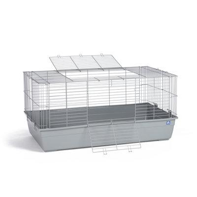 Archie & Oscar™ Niehaus Deep Tub Small Animal Cage Metal (provides the best ventilation)/Acrylic/Plastic (lightweight & chew-proof) in Gray | Wayfair