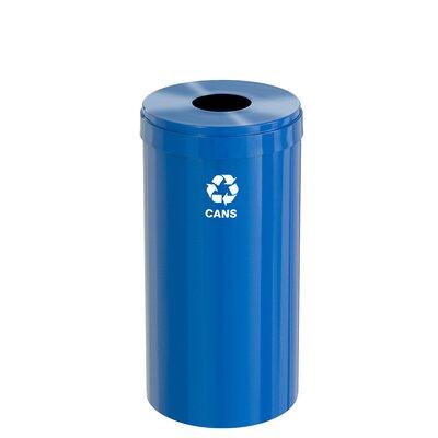 Glaro, Inc. Trash Can Stainless Steel in Blue, Size 30.0 H x 15.0 W x 15.0 D in | Wayfair B1542BL-BL-B4