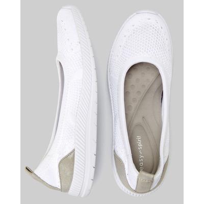 Appleseeds Women's Easy Spirit Glitz Slip-On Sneaker - White - 6 - Medium