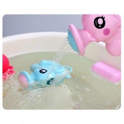 Zoomie Kids Elephant Sprinkler Pretend Bathroom Play Water Educational Kids Baby Shower Toy Plastic in Pink | 3.14 H x 7 W x 4.72 D in | Wayfair
