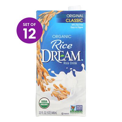 DREAM Milk & Milk Substitutes - Organic Original Rice Drink - Set of 12