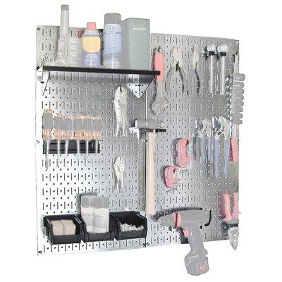 WFX Utility™ Utility Tool Storage & Garage Pegboard Organizer 32"H x 32"W Kit Metal in Black | 32 H x 32 W x 6 D in | Wayfair