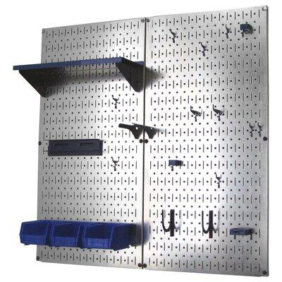 WFX Utility™ Utility Tool Storage & Garage Pegboard Organizer 32"H x 32"W Kit Metal in Blue | 32 H x 32 W x 6 D in | Wayfair