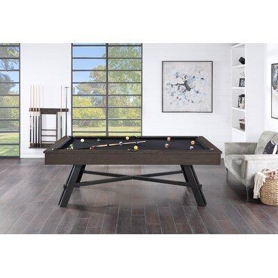 HB Home Apex 8' Slate Pool Table in Charcoal with Professional Installation Included Solid + Manufactured Wood in Black/Brown/Gray | Wayfair
