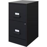 Inbox Zero Kimbell 2-Drawer Vertical Filing Cabinet Metal/Steel in Black/Gray, Size 26.7 H x 14.25 W x 18.0 D in | Wayfair
