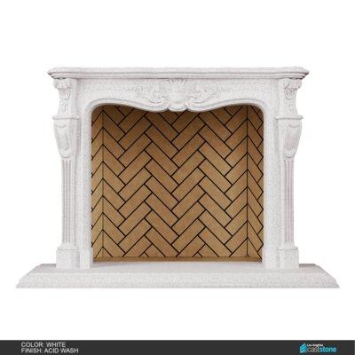 Los Angeles Cast Stone Ani Fireplace Surround in White | 45 H x 62 W x 10 D in | Wayfair LACS-FM-ANI-5