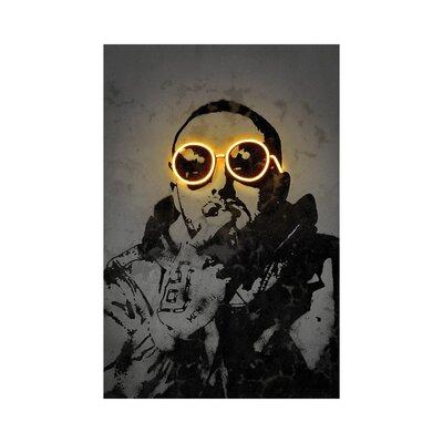 East Urban Home Mac Miller by Octavian Mielu - Wrapped Canvas Graphic Art Print Metal in Black/Yellow | 60 H x 40 W x 1.5 D in | Wayfair
