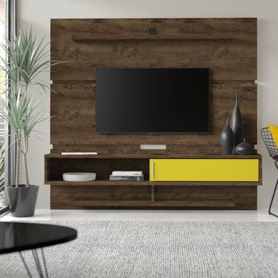 Wade Logan® Gordan Floating Entertainment Center for TVs up to 65" Wood in Red/Yellow/Brown | Wayfair 88353257C0AC4E7AA24A96C3E0FE94A5