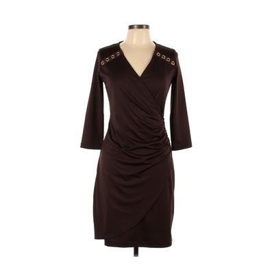 Venus Cocktail Dress - Sheath: Brown Solid Dresses - Used - Size 6