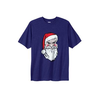 Men's Big & Tall KingSize Seasonal Graphic Tee by KingSize in Angry Santa (Size 9XL)