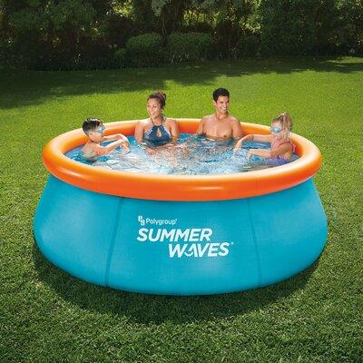 Summer Waves 2.5 ft x 0.67 ft Plastic Kiddie Pool Plastic in Blue/Gray | 30 H x 8 W x 8 D in | Wayfair P1C008303