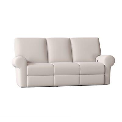 Wayfair Custom Upholstery™ Emily 90" Rolled Arm Reclining Sofa in Blue/Brown, Size 42.0 H x 90.0 W x 40.0 D in 69022C95BBFC4CA1994F91C853886D05