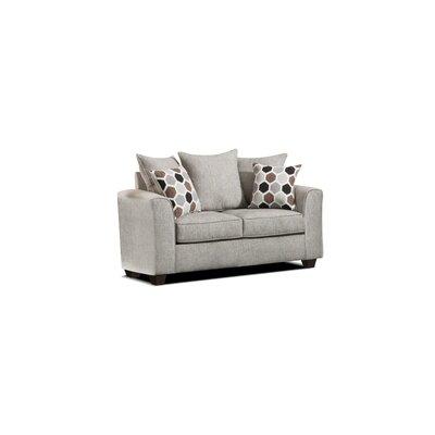 Chelsea Home Furniture Collin Loveseat Platinum Polyester in Black/Gray, Size 37.0 H x 62.0 W x 36.0 D in | Wayfair 181222-2009-LV