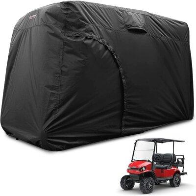 PEDIA Golf Cart Cover, Universal Fits For Most Brand 4 Passenger Golf Cart, EZ GO, Club Car & Yamaha in Black/White | Wayfair PEDIAebc335e