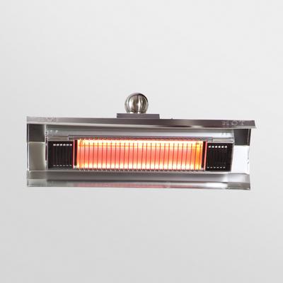 Black Steel Wall Mounted Infrared Patio Heater by Fire Sense in Stainless Steel