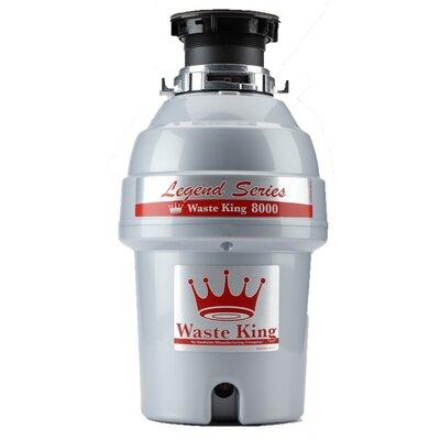Waste King 1 HP Continuous Feed Garbage Disposal, Size 16.1 H x 8.5 W x 8.5 D in | Wayfair 8000
