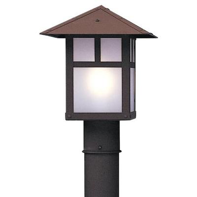 Arroyo Craftsman Evergreen 10 Inch Tall 1 Light Outdoor Post Lamp - EP-9A-GW-RC