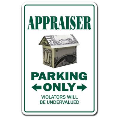 Trinx APPRAISER Aluminum Sign Parking Aluminum Signs Appraise Jewelry Real Estate | Indoor/Outdoor | 14