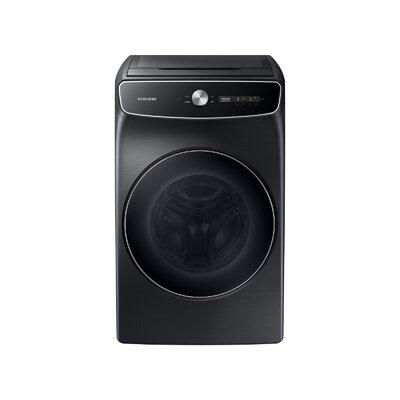 Samsung 6 Cu. Ft. High-Efficiency Smart Front Load Washer w/ Steam Wash in Brushed Black in Black/Gray | Wayfair WV60A9900AV