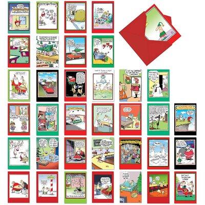 The Holiday Aisle® Christmas Card in Green/Red, Size 7.0 H x 5.0 W x 0.2 D in | Wayfair C502E6E95EC5468BB66831273DF03B07