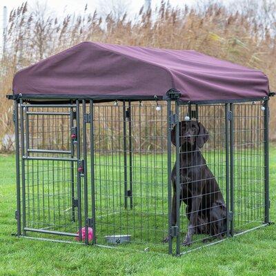 Tucker Murphy Pet™ Christhelm Portable & Expandable Yard Kennel Metal/Fabric in Black, Size 56.0 H x 48.0 W x 48.0 D in | Wayfair