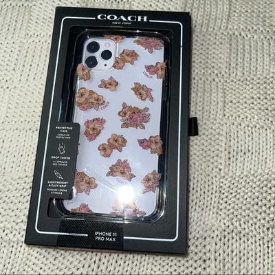 Coach Accessories | Coach Case For Iphone 11 Pro Max Pink Roses | Color: Gold/Pink | Size: Os