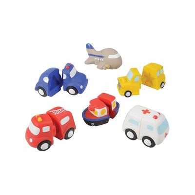 Constructive Playthings Toy Cars and Trucks - Vehicle Connect Toy Set