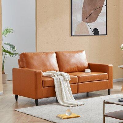 Latitude Run® 12-Sofa & Loveseat Sets Morden Style PU Leather Couch Furniture Upholstered 3 Seat Sofa Couch in Brown | Wayfair