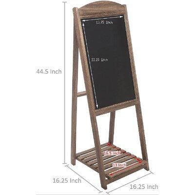 Latitude Run® Free Standing Chalkboard Manufactured Wood in Brown, Size 44.5 H x 16.25 W x 1.0 D in | Wayfair 2CF8B35C8F534931861D12040310506F