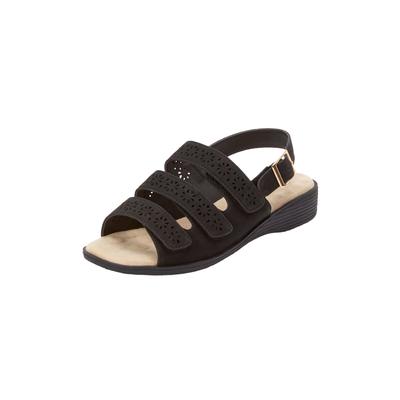 Women's The Sutton Sandal By Comfortview by Comfortview in Black (Size 12 M)