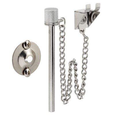 Prime-Line Sliding Patio Door Pin, 3 16 in. x 2-5 8 in, Steel Pin & Retaining Ring, Chrome Plated Finish (Single Pack) in Gray | Wayfair U 9858