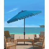 SAFAVIEH Outdoor Umbrellas PACIFIC - Pacific Blue Elegant Valance Umbrella