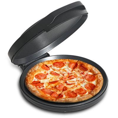 Commercial Chef Pizza Maker Die Cast Aluminum in Gray | 4.9 H x 12.9 W x 14.75 D in | Wayfair CHQP12R