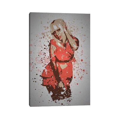 East Urban Home Lady Gaga by TM Creative Design - Wrapped Canvas Painting Canvas | 12 H x 8 W x 0.75 D in | Wayfair