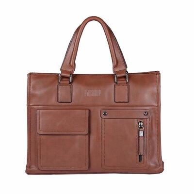 Finewins Mens Leather Tote Messenger Bag Genuine Shoulder Briefcase in Brown, Size 3.94 H x 10.24 W x 14.17 D in | Wayfair I25P2WSF6090204_bagg