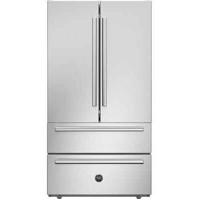Bertazzoni 36" French Door Refrigerator 26.5' Energy Star, Stainless Steel in Black/Gray/White | 70 H x 36 W x 24 D in | Wayfair REF36FDFIXNV