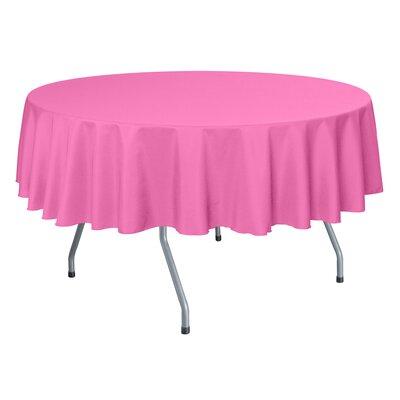 Ultimate Textile - Round Polyester Linen Tablecloth Polyester in Pink | 84 W x 84 D in | Wayfair 3PK1-84R-195