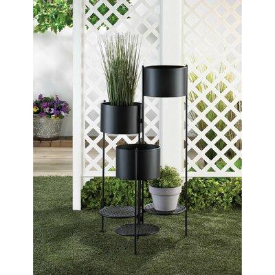Winston Porter Shakopee Plant Stand Metal in Black, Size 37.0 H x 17.5 W x 18.0 D in | Wayfair 6D0B406154BF4E80B340EC175520FBFE