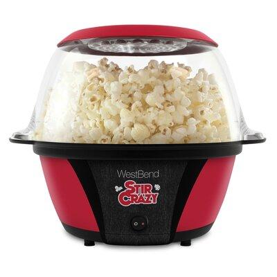 West Bend Stir Crazy Stirring Oil Popcorn Machine, 6 Qt. Capacity | 11.03 H x 12.21 W x 10.16 D in | Wayfair 82707